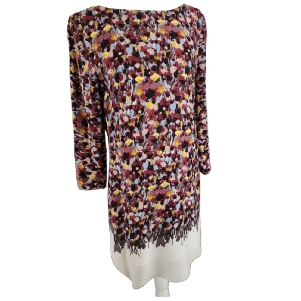 TIBI Floral SILK Shift Dress Sz.2 Spring Cocktail Spring Work Dress